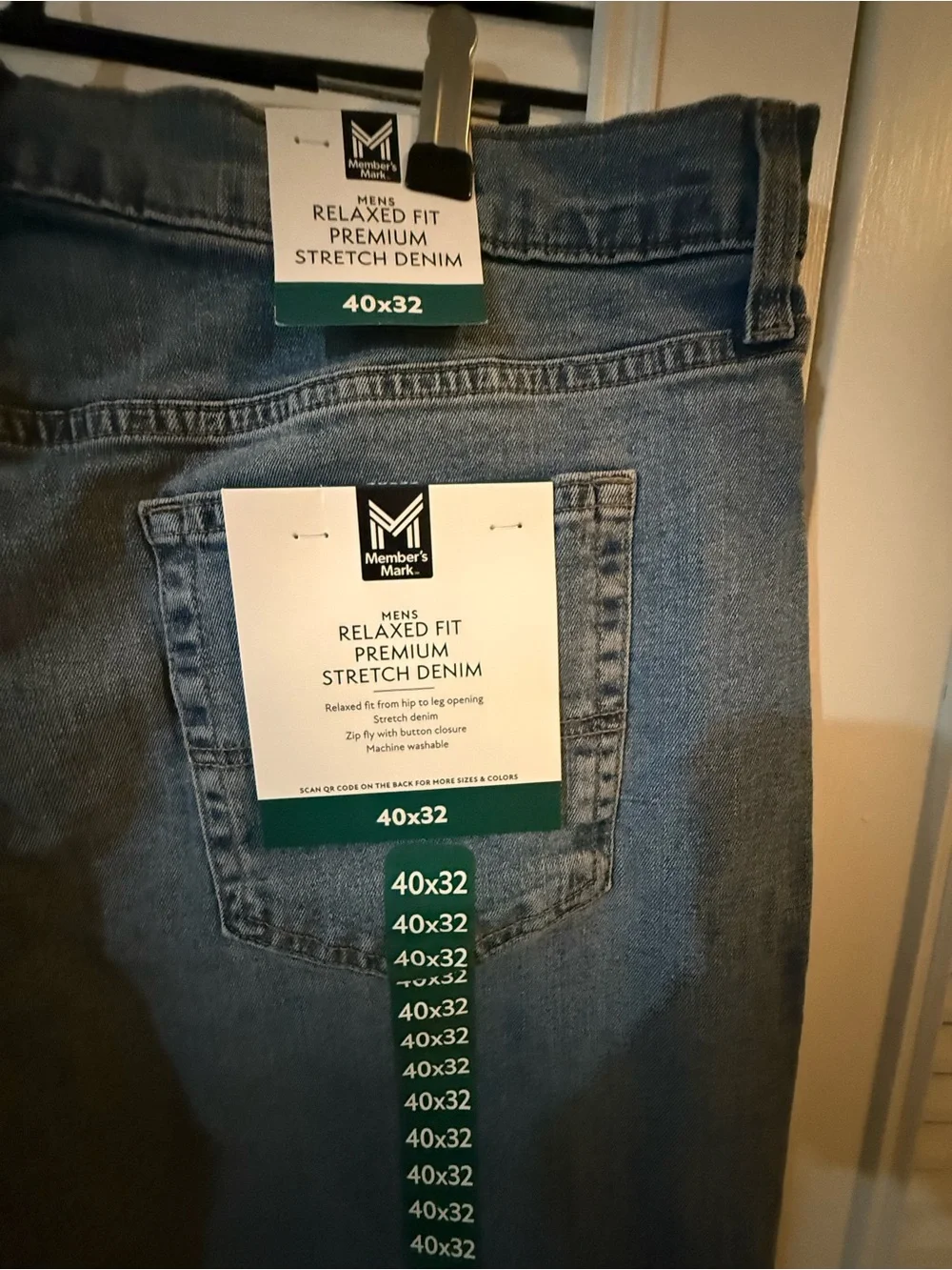 Member's Mark Men's Relaxed Fit Stretch Denim Jeans